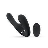 No-Parts - Avery Strapless Strapon Vibrerende Dildo 22 cm - Zwart - PlayForFun